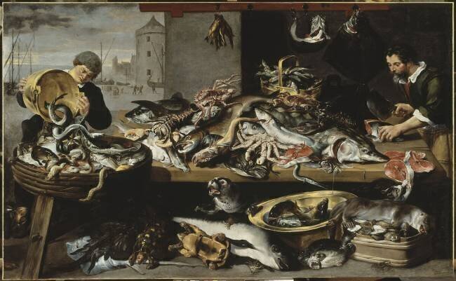 Marchands de poissons à leur étal Frans Snyders