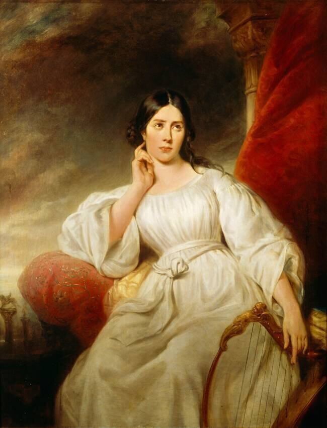 Maria Malibran-Garcia (1808-1836), dans le rôle de Desdémone, à l'acte III de l'Othello de Rossini. Henri Decaisne