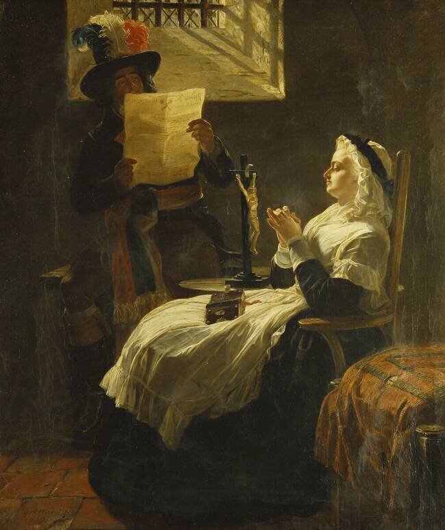 Marie Antoinette Listening to the Act of Accusation the Day Before Her Trial Edward Matthew Ward
