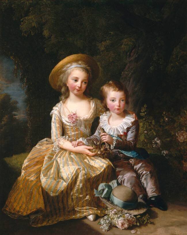 Marie-Thérèse-Charlotte de France et son frère le Dauphin Louis-Joseph-Xavier Elisabeth Vigée Le Brun