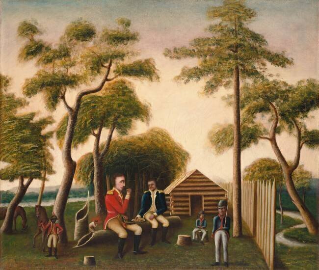 Marion fait manger des patates douces à l'officier britannique George Washington Mark
