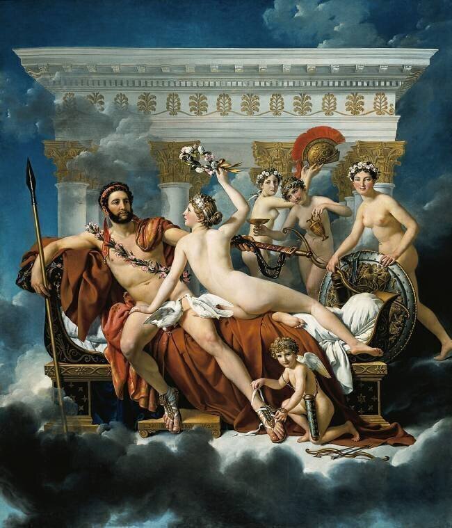 Mars disarmed by Venus and the Three Graces Jacques-Louis David
