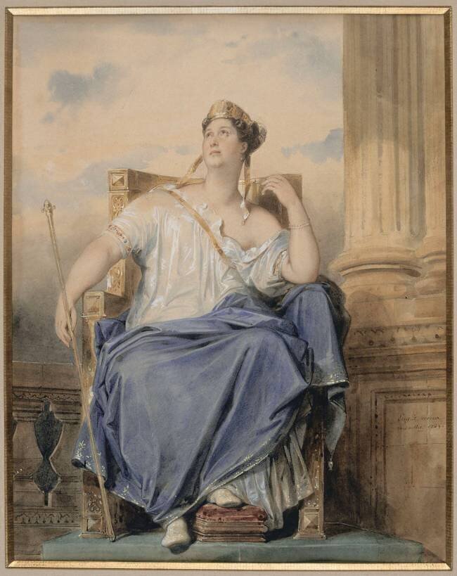 Mlle Georges dans un rôle tragique Eugène Devéria