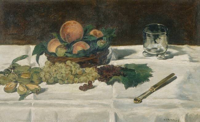 Nature morte : fruits sur une table Edouard Manet