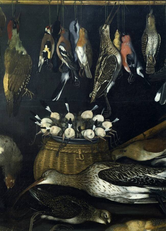 Nature morte avec des oiseaux (détail) Le Caravage