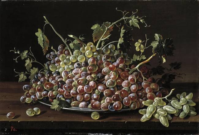 Nature morte avec une assiette de raisins Luis Meléndez