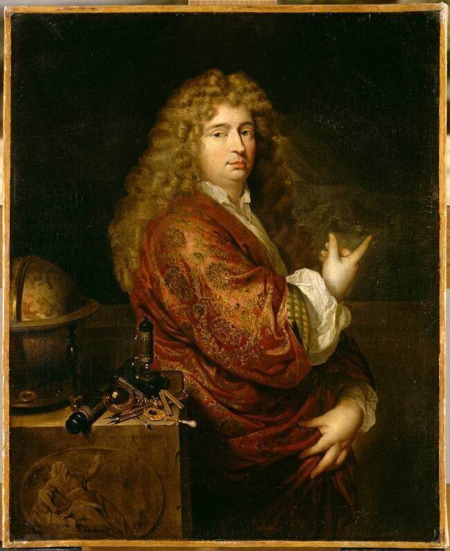 Nicolaes Hartsoeker (1656-1725), physicien, désignant un bateau dans la tempête Caspar Netscher