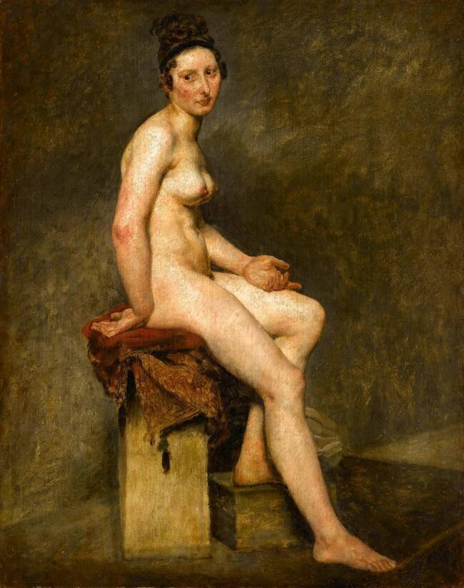 Nu assis dit Mademoiselle Rose Eugène Delacroix