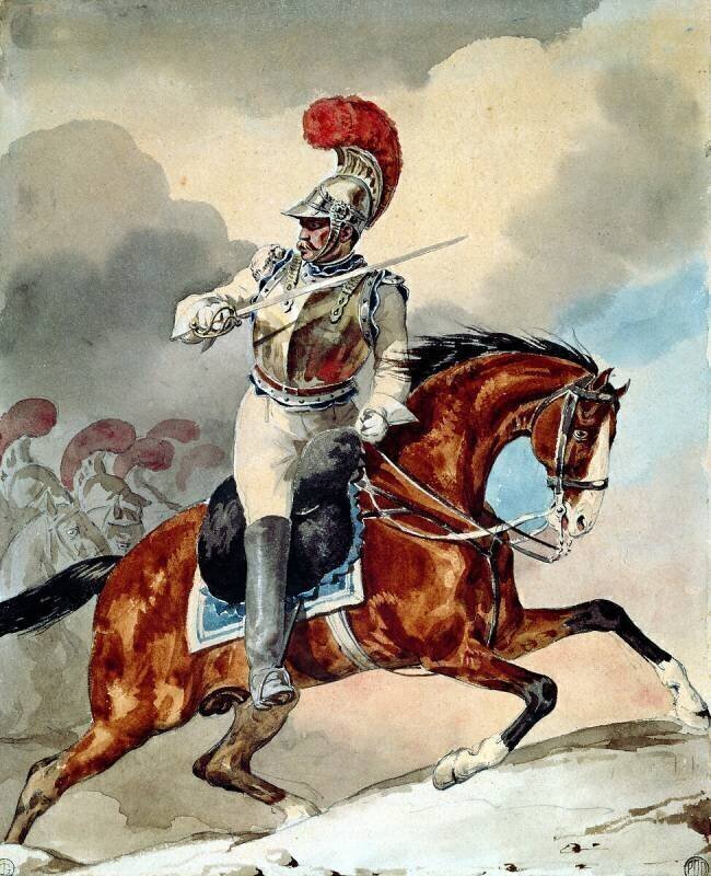 Officier des carabiniers donnant l'ordre de charger. Théodore Géricault