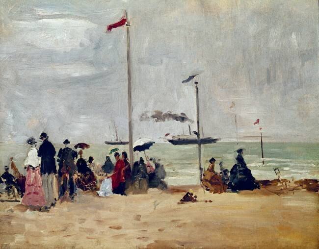 On the beach of Trouville Eugène Boudin