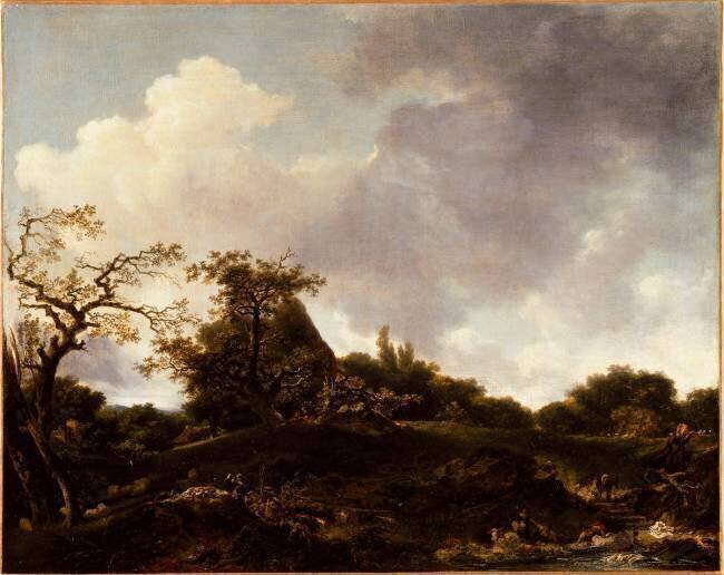 Paysage aux lavandières Jean-Honoré Fragonard