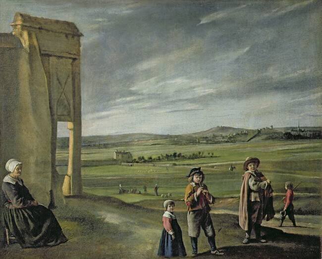Paysage avec des paysans Louis Le Nain