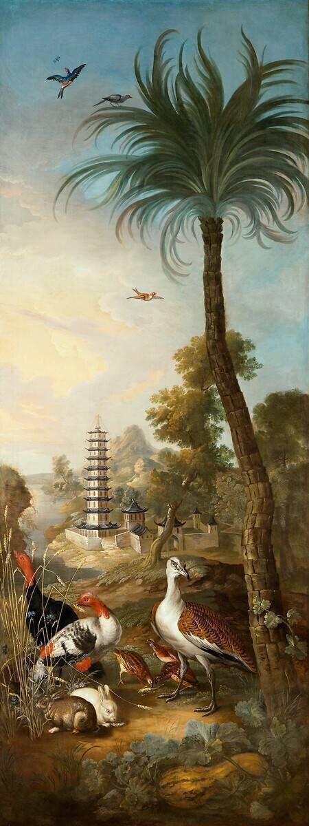 Paysage avec dindons, outardes et lapins Christophe Huet