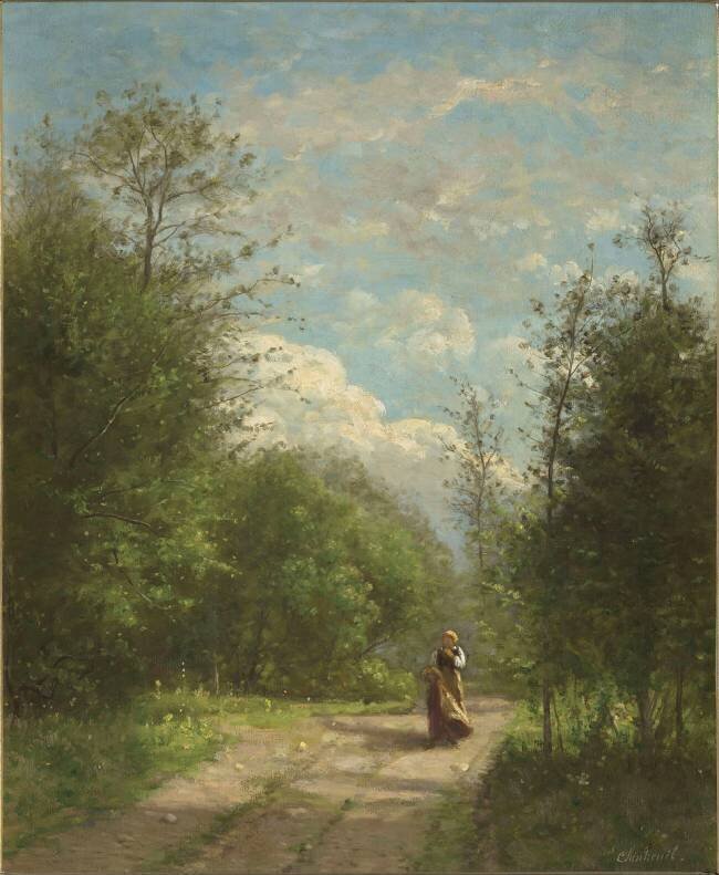 Paysage avec figure Antoine Chintreuil