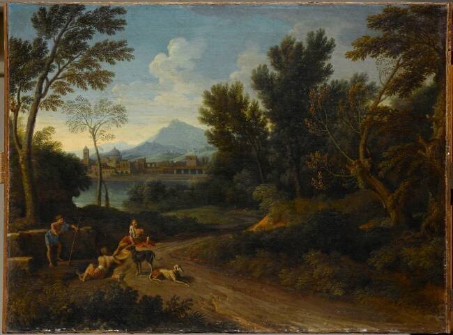 Paysage avec personnages Gaspard Dughet