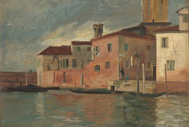 Paysage d'Italie Auguste Alexandre Hirsch