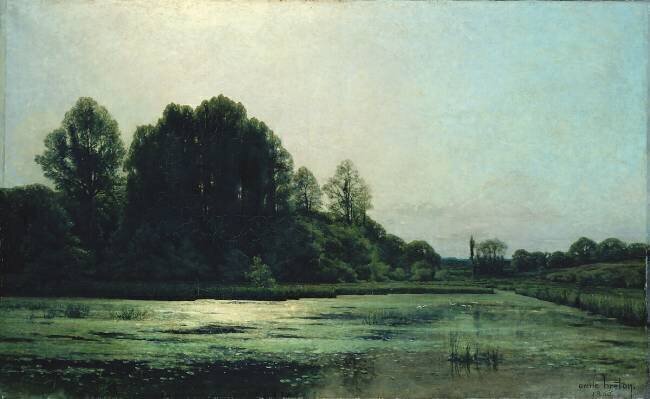 Paysage à Cernay Emile Breton