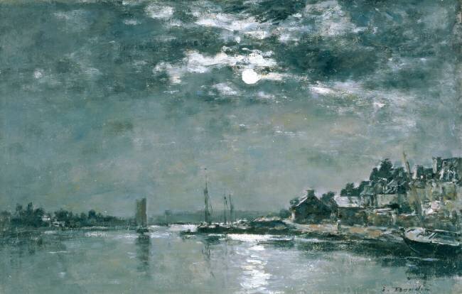 Paysage marin au clair de lune Eugène Boudin