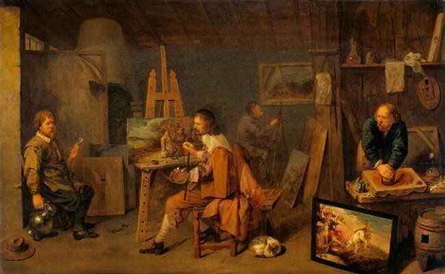 Peintres dans un atelier David Ryckaert le Jeune