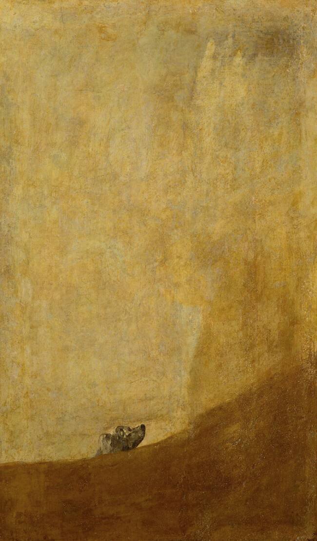 Perro semihundido Francisco de Goya
