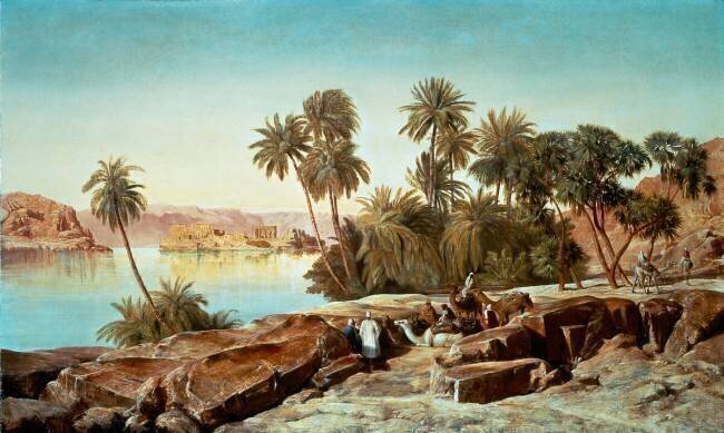 Philae au bord du Nil Edward Lear