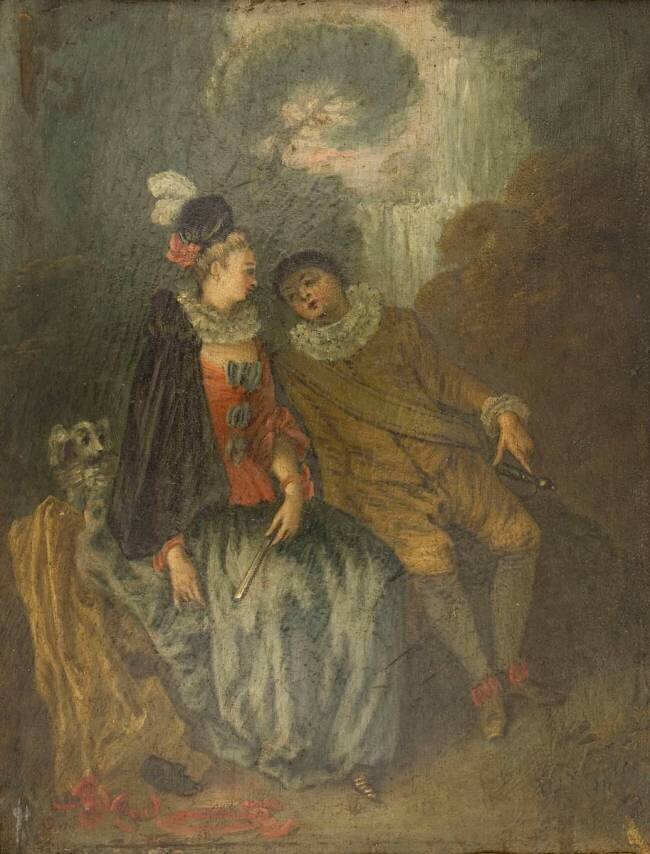 Pierrot et Colombine Antoine Watteau