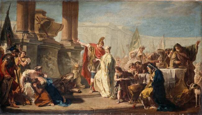 Polyxène sacrifié aux mânes d'Achille Giovanni Battista Pittoni