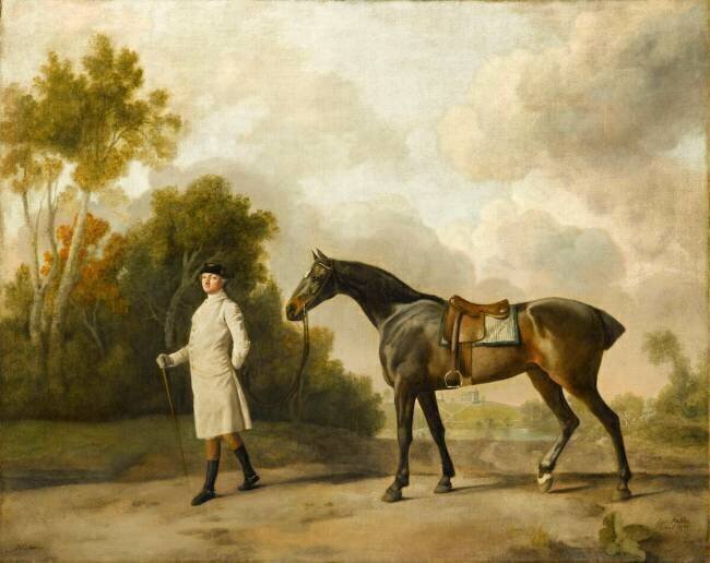 Portrait d'Assheton, 1er Vicomte Curzon, avec sa jument Maria George Stubbs