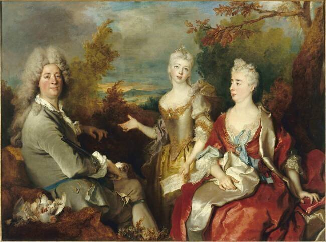 Portrait de famille dit autrefois Portrait du peintre, de sa femme et de sa fille Nicolas de Largillière