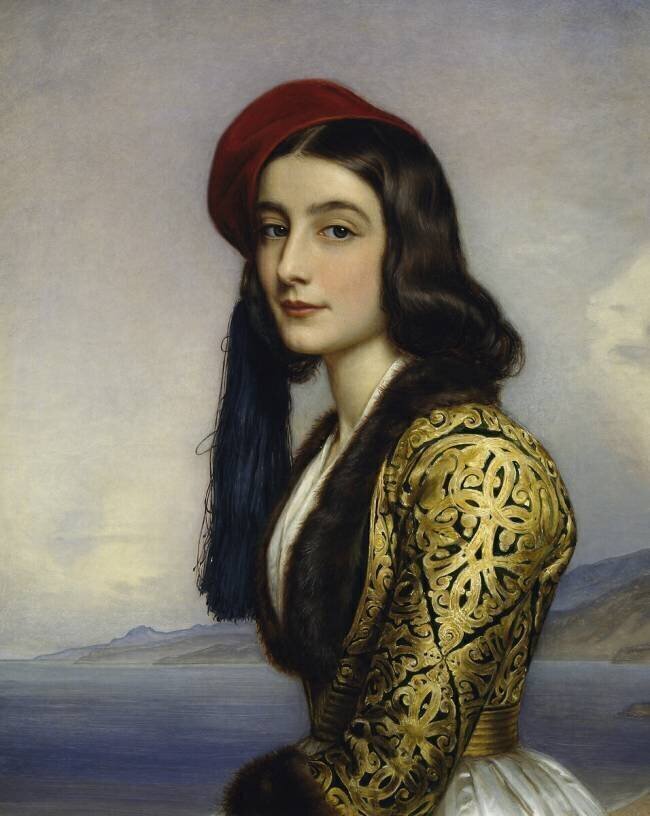 Portrait de Khatarina Botzaris Joseph Karl Stieler