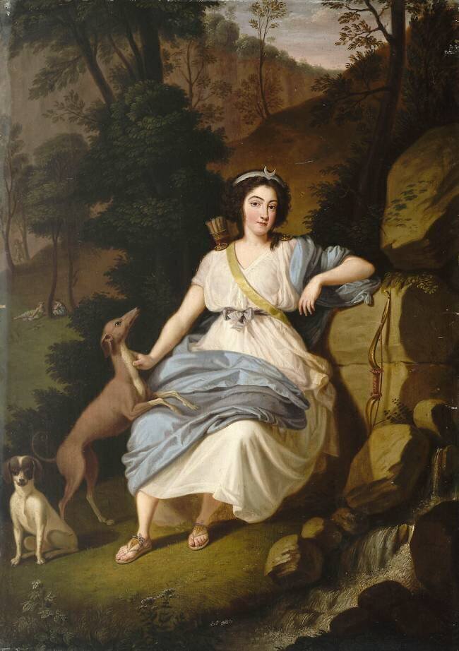 Portrait de la comtesse de Provence en Diane Ludwig Guttenbrunn