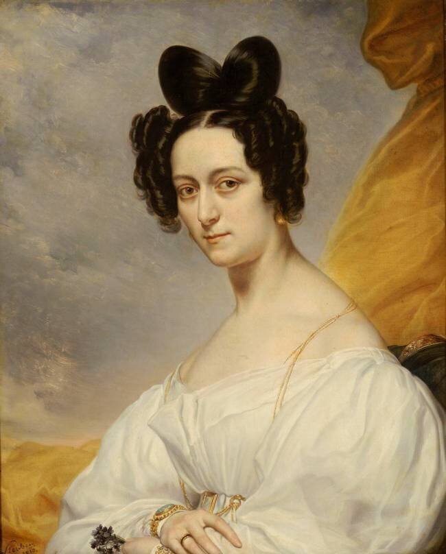 Portrait de la comtesse Marchand, née Mathilde Brayer (1805-1881) Charles de Steuben