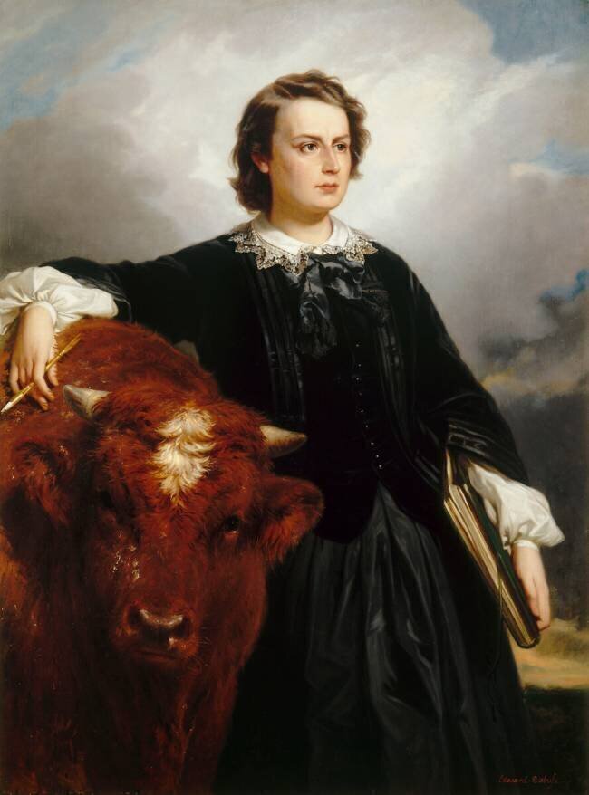 Portrait de Marie-Rosalie dite Rosa Bonheur, peintre (1822-1899) Edouard-Louis Dubufe