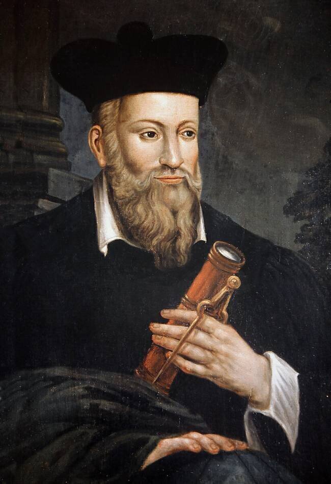 Portrait de Michel de Nostre-Dame (Nostre Dame), dit Nostradamus, astrologue (1503-1566), detail, Maison de Nostradamus, Salon de Provence, Bouches du Rhone anonyme