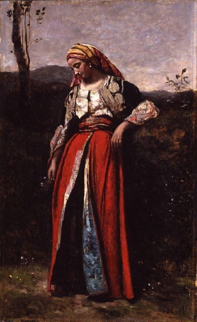 Portrait de Mlle Dobigny Jean-Baptiste Camille Corot