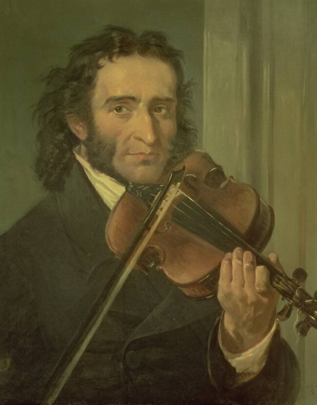 Portrait de Niccolo Paganini Ecole italienne