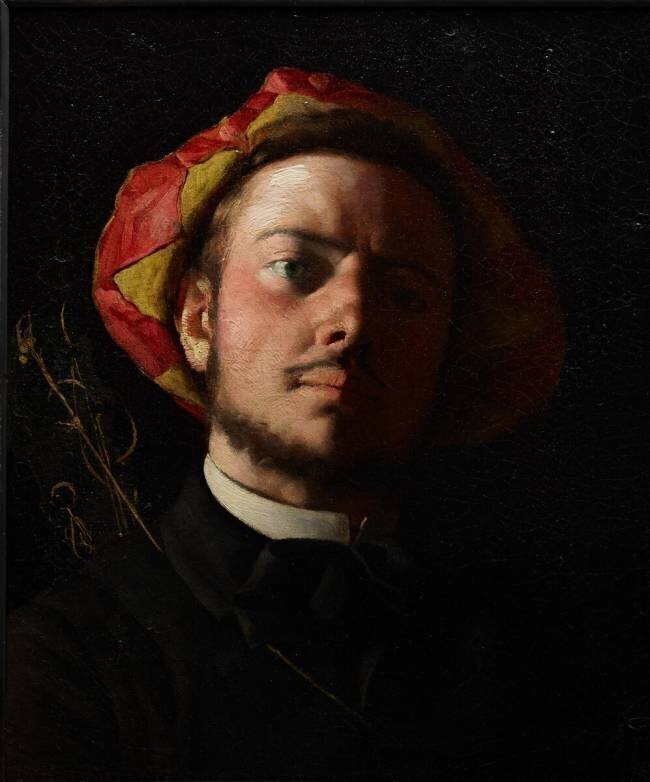 Portrait de Paul Verlaine en troubadour Frédéric Bazille