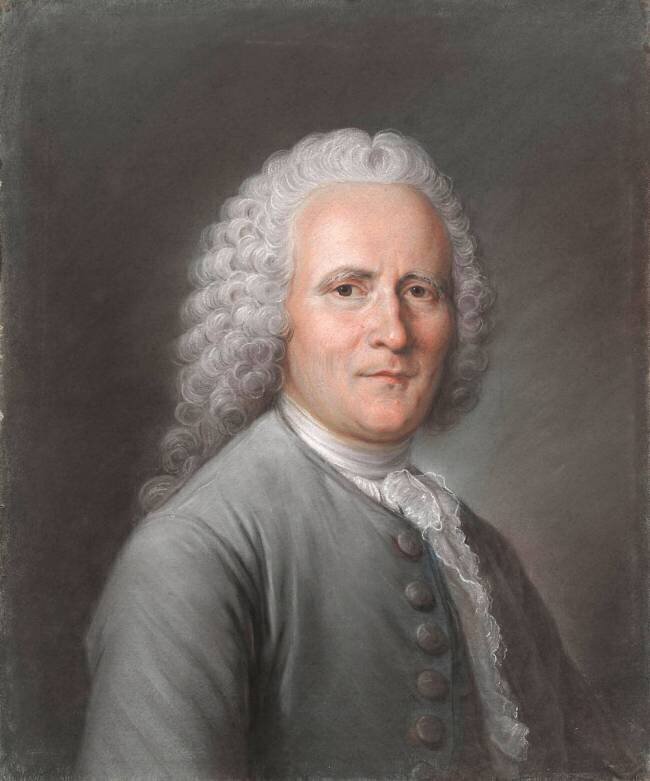 Portrait d'homme vêtu d'un costume gris Guillaume Voiriot