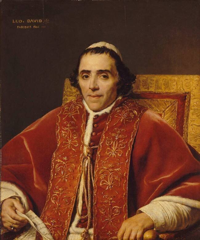 Portrait du pape Pie VII (1742-1823) Jacques-Louis David