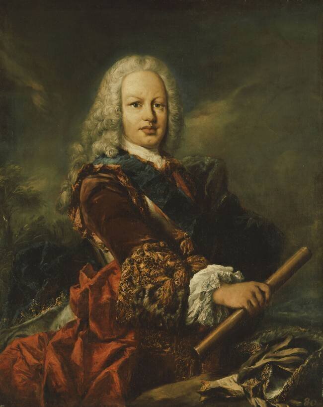 Portrait du roi Ferdinand VI d'Espagne Giovanni Antonio Guardi