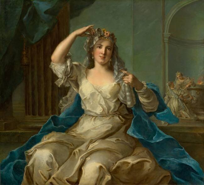 Portrait d'une dame en vierge vestale Jean-Marc Nattier