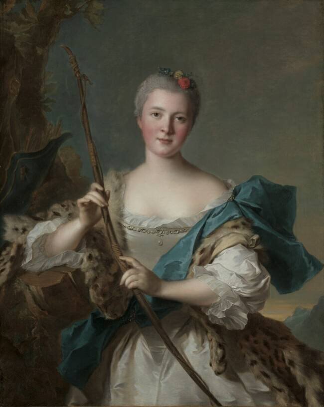 Portrait d'une femme en Diana Jean-Marc Nattier
