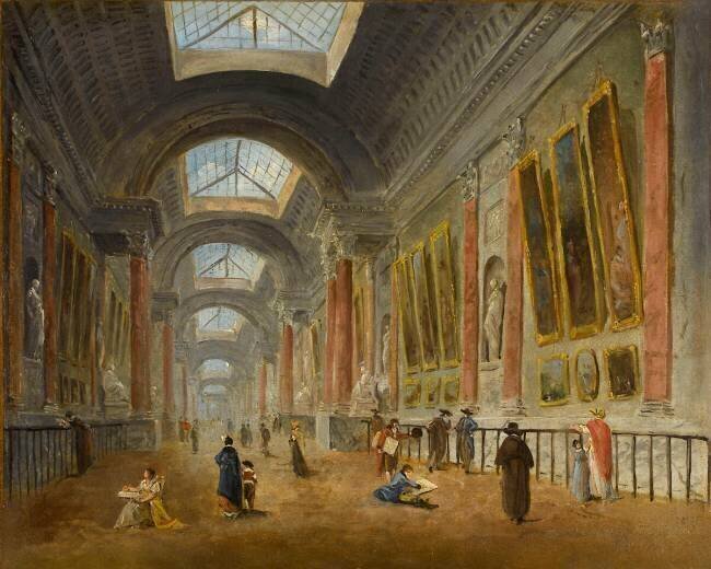 Projet d'aménagement de la Grande Galerie, vers 1798 Hubert Robert