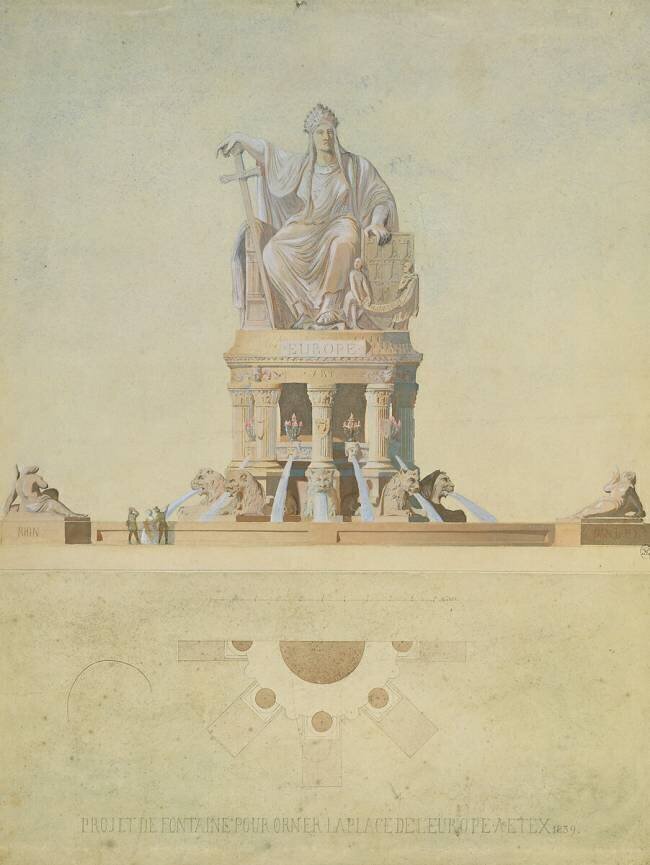 Projet de monument destiné à la place de l'Europe Antoine Etex