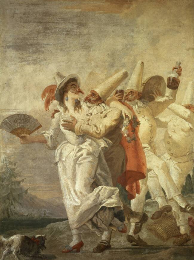 Pulcinella amoureux Giandomenico Tiepolo