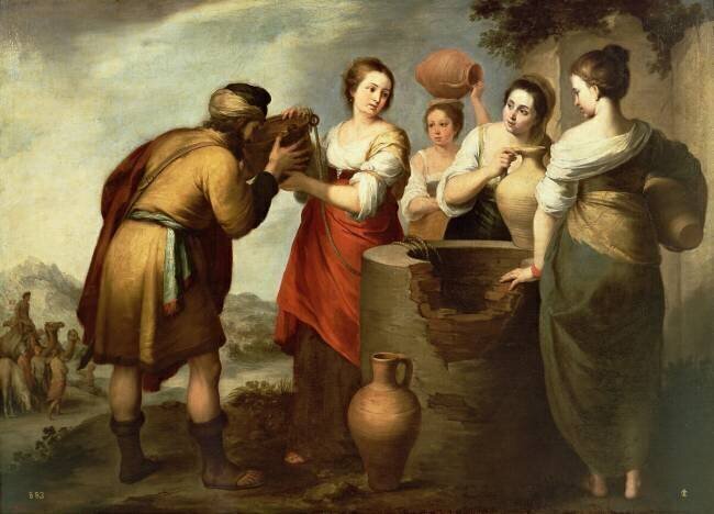 Rebecca et Eliezer au puits Bartolomé Esteban Murillo