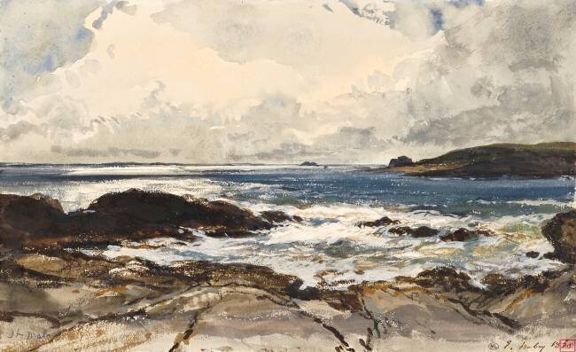 Rochers à Saint-Malo Eugène Isabey