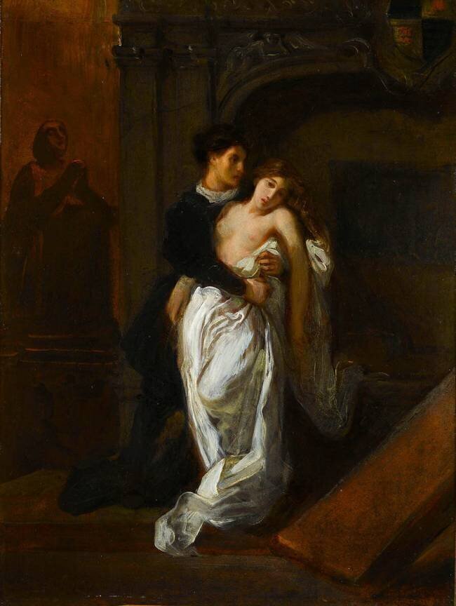 Roméo et Juliette devant le tombeau des Capulets Eugène Delacroix
