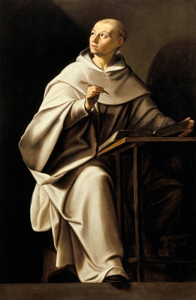 Saint Bernard écrivant Philippe Quantin
