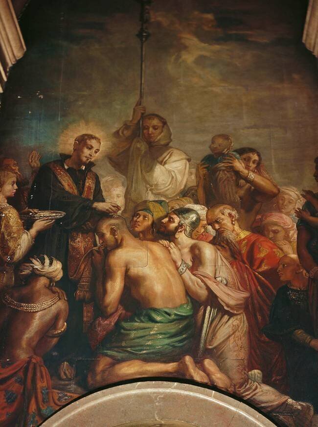 Saint François Xavier baptise les indiens Théodore Chasseriau